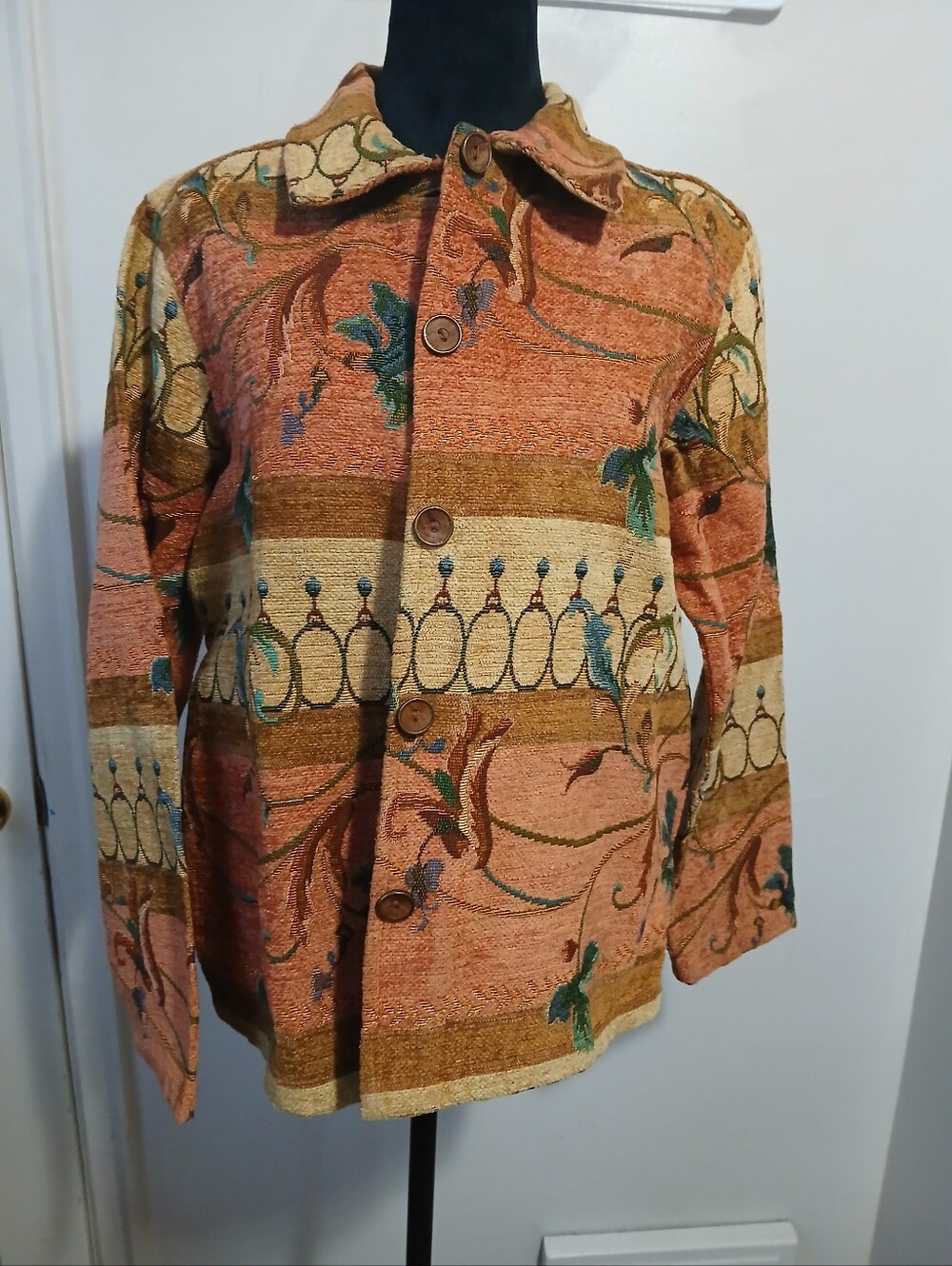 Willow Ridge Floral Tapestry Jacket Fall Bold Size Medium